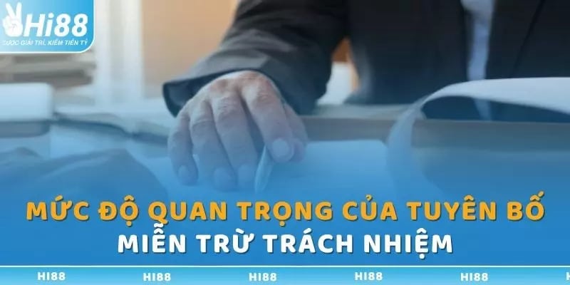 Chính sách miễn trách nhiệm giúp các cược thủ an tâm khi sử dụng dịch vụ 